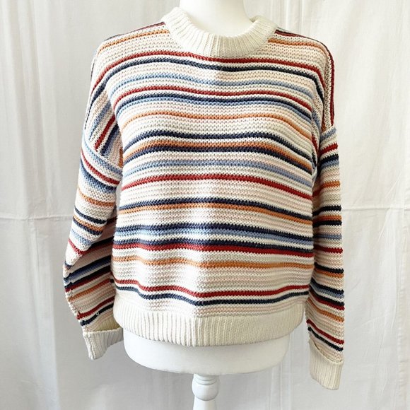 525 America Sweaters - Women’s / Teen’s 525 America Striped Crewneck Sweater Size A